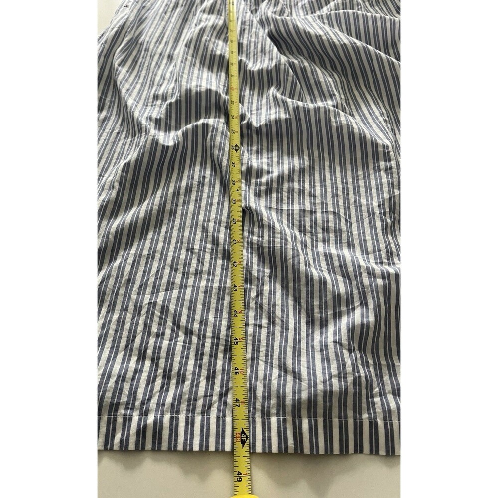 J. Crew Cotton Voile Ruffle Stripe Midi Dress Blue White Medium - Picture 7 of 7